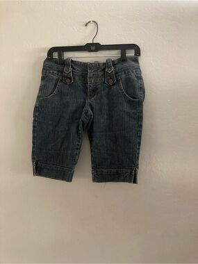 bebe Dark Blue Denim Jean Shorts
